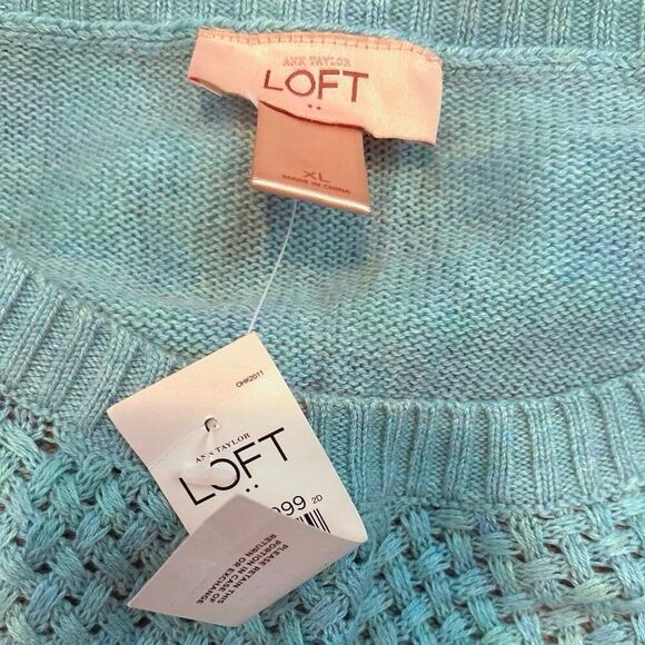 NWT Ann Taylor LOFT Long Sleeve Crew Neck Knit Tunic Sweater Size XL - Picture 3 of 5